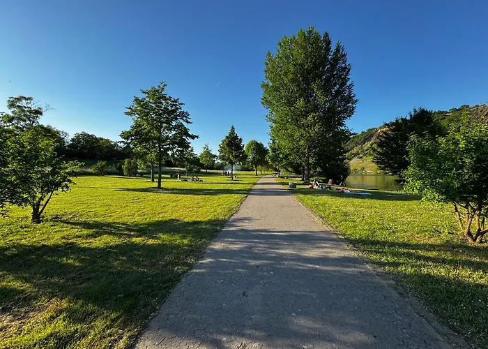 شقة Ufergeheimnis Am Guelser Moselbogen I 2 Sz I 5 Gaeste I Badebucht I Grill I Garten كوبلنس